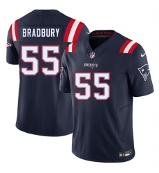 Men's New England Patriots #55 Garrett Bradbury Navy 2025 F.U.S.E. Vapor Limited Football Stitched Jersey