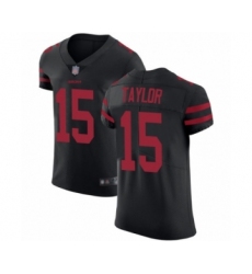 Men's San Francisco 49ers #15 Trent Taylor Black Alternate Vapor Untouchable Elite Player Football Jersey