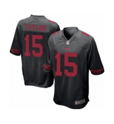 Men's San Francisco 49ers #15 Trent Taylor Game Black Football Jersey