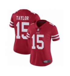 Women's San Francisco 49ers #15 Trent Taylor Red Team Color Vapor Untouchable Limited Player Football Jersey