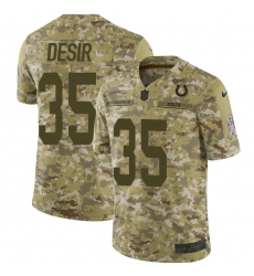 Youth Nike Indianapolis Colts #35 Pierre Desir Limited Camo 2018 Salute to Service NFL Jersey