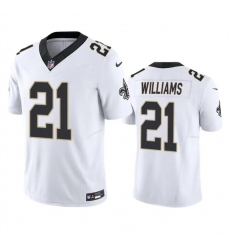 Men's New Orleans Saints #21 Jamaal Williams White 2023 F.U.S.E. Vapor Untouchable Limited Football Stitched Jersey