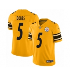 Men's Pittsburgh Steelers #5 Joshua Dobbs Limited Gold Inverted Legend Football Jersey