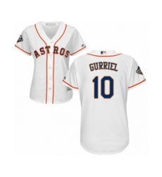 Women's Houston Astros #10 Yuli Gurriel Authentic White Home Cool Base 2019 World Series Bound Baseball Jersey