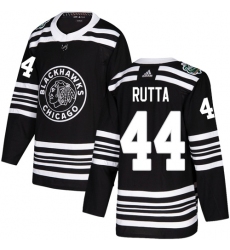 Men's Adidas Chicago Blackhawks #44 Jan Rutta Authentic Black 2019 Winter Classic NHL Jersey