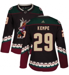 Women's Adidas Arizona Coyotes #29 Mario Kempe Premier Black Alternate NHL Jersey
