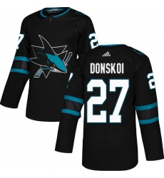 Youth Adidas San Jose Sharks #60 Rourke Chartier Premier Black Alternate NHL Jersey