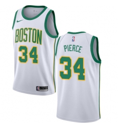 Youth Nike Boston Celtics #34 Paul Pierce Swingman White NBA Jersey - City Edition