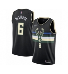 Women's Milwaukee Bucks #6 Eric Bledsoe Swingman Black Finished Basketball Jersey - Statement Edition