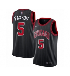 Youth Chicago Bulls #5 John Paxson Swingman Black Finished Basketball Jersey - Statement Edition
