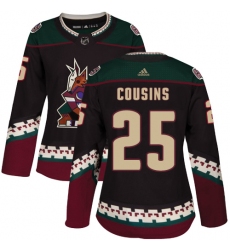 Women's Adidas Arizona Coyotes #25 Nick Cousins Authentic Black Alternate NHL Jersey