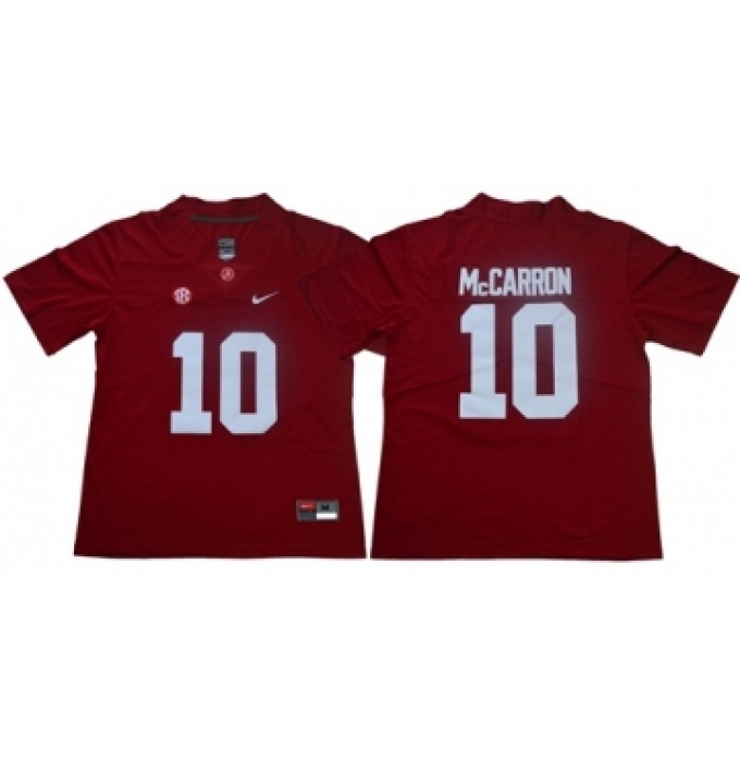 Crimson Tide #10 AJ McCarron Red Limited Stitched NCAA Jersey