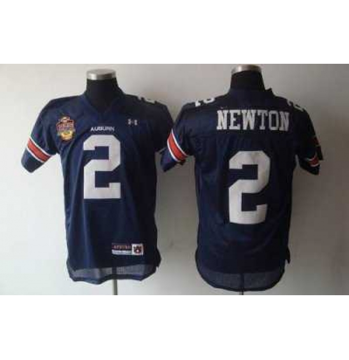 Tigers #2 Newton Blue Embroidered NCAA Jersey