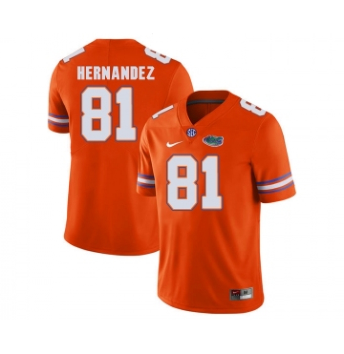 Florida Gators 81 Aaron Hernandez Orange College Football Jersey