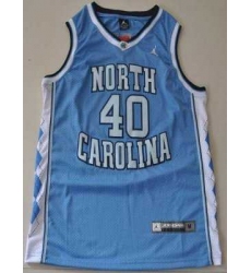 North Carolina #40 Harrison Barnes Blue Embroidered NCAA Jersey