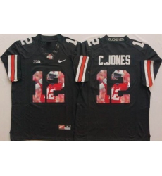 Ohio State Buckeyes #12 Cardale Jones Black Player Fashion Stitched NCAA Jersey
