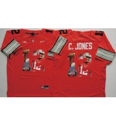 Ohio State Buckeyes #12 Cardale Jones Red Player Fashion Stitched NCAA Jersey