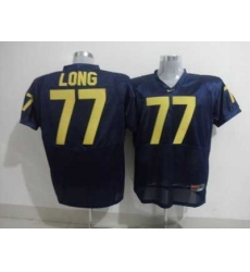 Wolverines #77 Jacke Long Blue Embroidered NCAA Jerseys