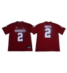 Sooners #2 Jalen Hurts Red Jordan Brand Limited Stitched College Jersey