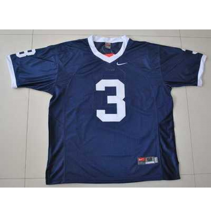 Nittany Lions #3 Navy Blue Embroidered NCAA Jersey