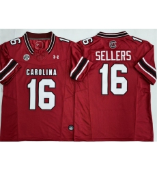 Men's South Carolina Fighting Gamecocks #16 LaNorris Sellers Red F.U.S.E. Stitched Jersey