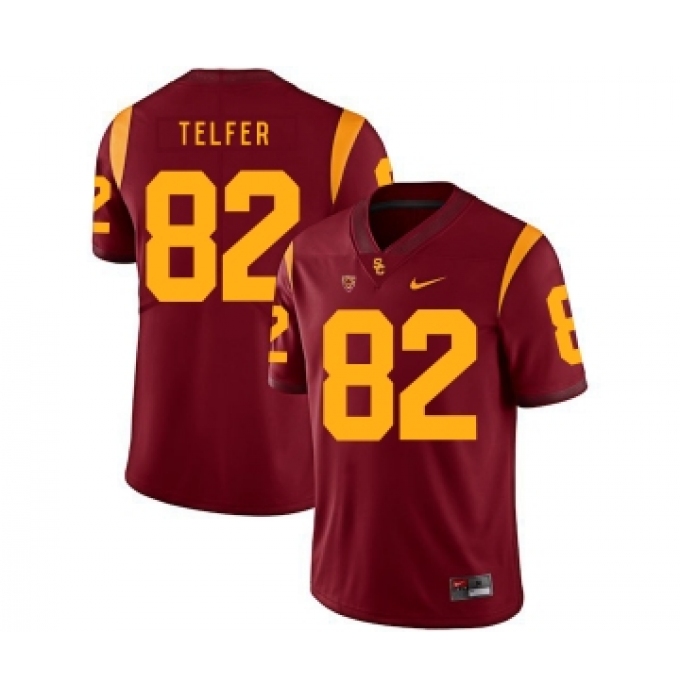 USC Trojans 82 Randall Telfer Red College Football Jersey