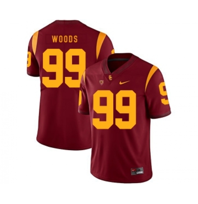 USC Trojans 99 Antwaun Woods Red College Football Jersey