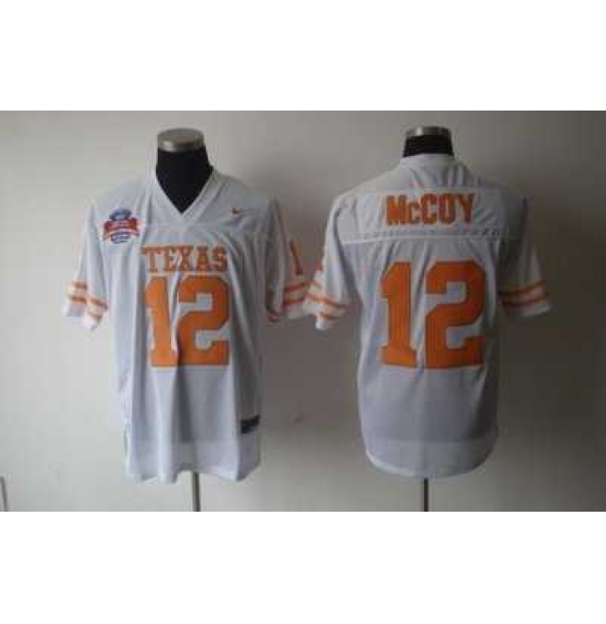 NCAA Texas Longhorns #12 Colt McCoy WHITE Jersey