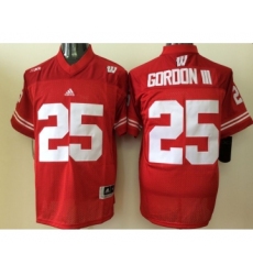 Wisconsin Badgers 25 Melvin Gordon III Red College Football Jersey