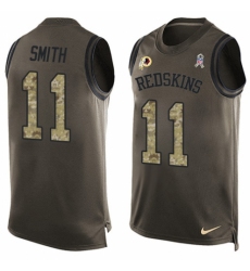 Men's Nike Washington Redskins #11 Alex Smith Limited Green Salute to Service Tank Top NFL Jersey