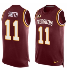 Men's Nike Washington Redskins #11 Alex Smith Limited Red Player Name & Number Tank Top NFL Jersey