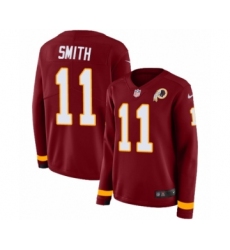 Women's Nike Washington Redskins #11 Alex Smith Limited Burgundy Therma Long Sleeve NFL Jersey