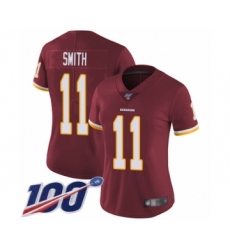 Women's Washington Redskins #11 Alex Smith Burgundy Red Team Color Vapor Untouchable Limited Player 100th Season Football Jersey