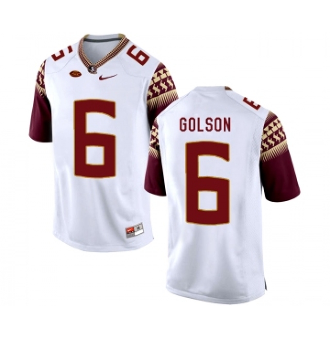 Florida State Seminoles 6 Everett Golson White College Football Jersey