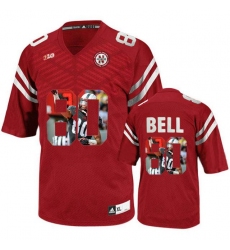 Nebraska Cornhuskers #80 Kenny Bell Red With Portrait Print College Football Jersey