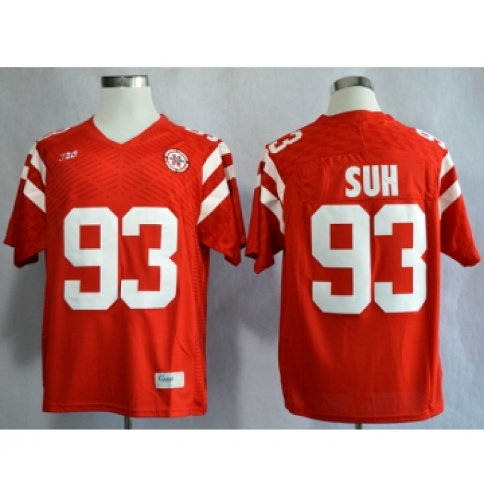 Nebraska Cornhuskers 93 Ndamukong Suh Red College Football Jersey