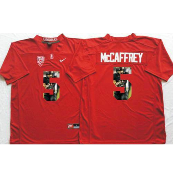 Louisville Cardinals #5 Christian McCaffrey Red Player Fashion Stitched NCAA Jersey