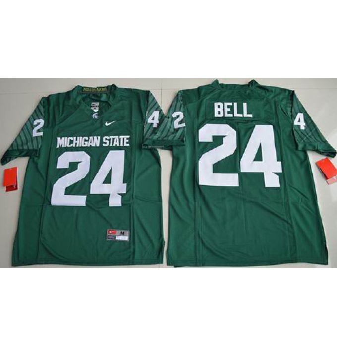 Michigan State Spartans #24 Le''Veon Bell Green Limited Stitched NCAA Jersey