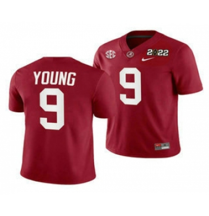 Men's Alabama Crimson Tide #9 Bryce Young 2022 Patch Red College Football Stitched Jersey