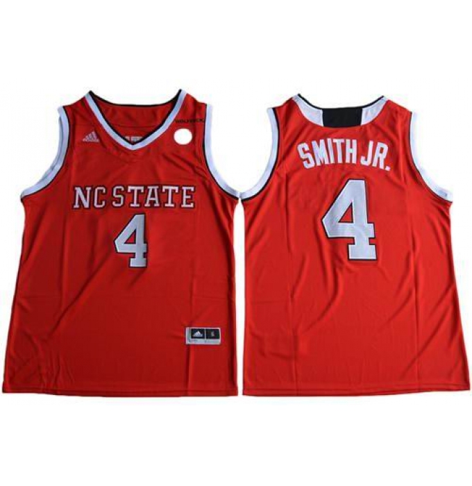 NC State Wolfpack #4 Dennis Smith Jr. Red Basketball Stitched NCAA Jersey