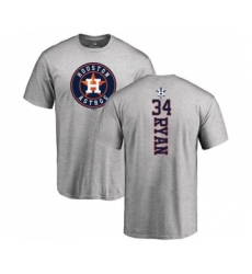 MLB Nike Houston Astros #34 Nolan Ryan Ash Backer T-Shirt