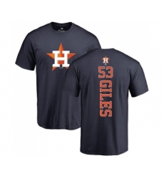 MLB Nike Houston Astros #53 Ken Giles Navy Blue Backer T-Shirt