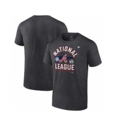 Men's Atlanta Braves 2021 Heathered Charcoal National League Champions Locker Room Baseball T-Shirt