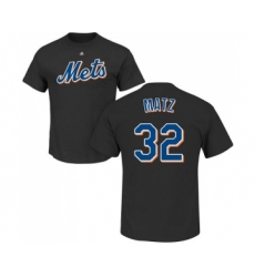 MLB Nike New York Mets #32 Steven Matz Black Name & Number T-Shirt