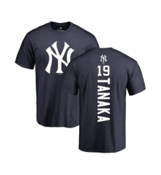 MLB Nike New York Yankees #19 Masahiro Tanaka Navy Blue Backer T-Shirt