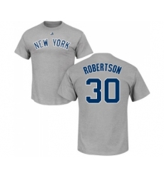 MLB Nike New York Yankees #30 David Robertson Navy Blue Backer T-Shirt