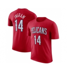 Men's New Orleans Pelicans #14 Brandon Ingram Red 2022-23 Statement Edition Name & Number T-Shirt