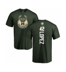 Basketball Milwaukee Bucks #42 Robin Lopez Green Backer T-Shirt