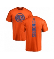Basketball New York Knicks #13 Marcus Morris Orange One Color Backer T-Shirt