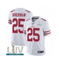 Youth San Francisco 49ers #25 Richard Sherman White Vapor Untouchable Limited Player Super Bowl LIV Bound Football Jersey